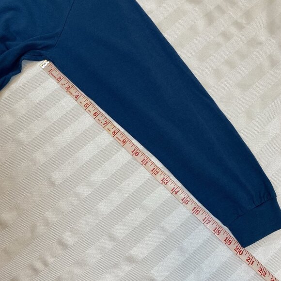 GAP Everyday Long-Sleeve Tee Shirt T-Shirt 100% Cotton Grease Blue NWT Sz L - Picture 6 of 11